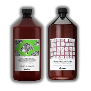 Davines NaturalTech Renewing Shampoo - (33.8 oz) & Davines Replumping Conditioner - (33.8 oz) - XXL LITER DUO - 1 of 3