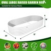 JUJABU 6×2×1.5 ft  Oval Galvanized Raised Garden Beds Outdoor for Planting,  Vegetables and Flowers Herb, Antique White - 2 of 4