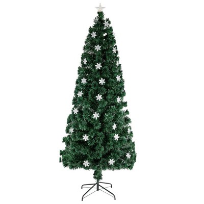 Christmas Tree, 6ft Christmas Tree – 230 Branches Easy Setup Sturdy Realistic PVC Pine Tree for Home Office Party Holiday Decoration
