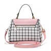 Small Purses and Handbags for Women Fashion Crossbody Bag Lightweight Shoulder Bag Plaid Pattern Satchel (Pink) - 4 of 4