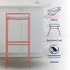 JONATHAN Y Svelte Coastal Contemporary Iron Saddle-Seat Low-Back Bar Stool with Foot Rest - 4 of 4