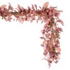 Vickerman 5' Dusty Rose Artificial Fall Eucalyptus and Berry Garland. - 4 of 4