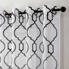 Kate Aurora Transcendence 1 Piece Grommet Top Embroidered Sheer Trellis Clover Window Curtain Panel - 2 of 4