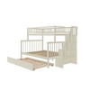 Twin Over Full Bunk Bed with Trundle and Safety Guardrail - 3 of 4