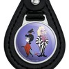 Beetlejuice Animated Series Beetlejuice And Lydia Black Leather Keychain - 3 of 4