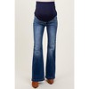 Pinkblush Navy Blue Washed Maternity Flare Jeans - 3 of 4
