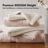 100% Cotton Solid Color Heavyweight Bath Towel Set, Anti-Microbial Certified Highly Absorbent Plushy Bath Towel - 2 of 4