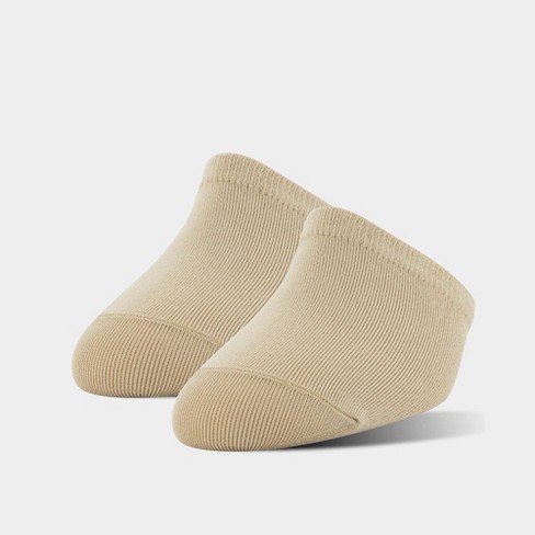Peds Women's Grippers Tactel Nylon 2pk Liner Mule Socks - Nude One Size :  Target