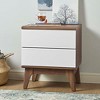 Modway Envision Mid-Century Modern, 2-Drawer Nightstand, Walnut White - 2 of 4