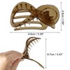Unique Bargains Women's Plastic Hair Claws 3.39"x1.89"x0.91" 2Pcs - 4 of 4