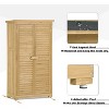Wooden Garden Shed, 3-Tier Patio Storage Cabinet with Shelves, Outdoor Organizer, Fir Wood Wooden Lockers with Fir Wood for Indoor Outdoor - 4 of 4