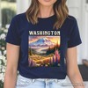 Artistic Mount Rainier Washington State T-Shirt, National Park Tee and Pacific Northwest Souvenir | OrnamentallyYou - 4 of 4