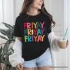 Friday Teacher T-Shirt, Friyay White, Natural, Navy and Black Weekend Vibes Tee| OrnamentallyYou - 2 of 4