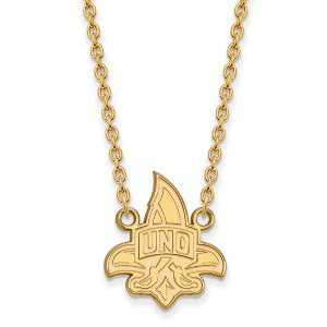 Black Bow Jewelry 14k Yellow Gold Plated Sterling Silver New Orleans Privateers NCAA Necklace 18 Inch - 1 of 4