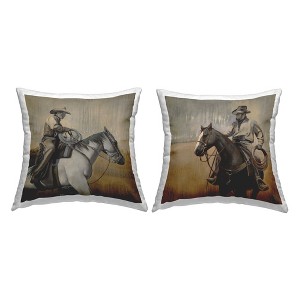 Stupell Industries Western Cowboys Rustic Scene (Set of 2) - 1 of 3
