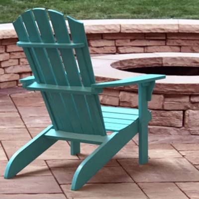 Blue Poly Lumber All-Weather Adirondack Chair with Arms