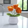 Unique Bargains Artificial Plants Hand-Knit Lily of the Valley DIY Pot Yarn 1.97"x1.97"x5.51" 1 Pcs - 2 of 4