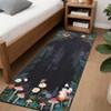 Area Rugs for Living Room Mushroom Forest Print Rug with Animals Floral Washable Area Rug Soft Non-Slip Low Pile Rug - 2 of 4