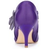 BLISSFUL STEP Women's Flower Pointy Toe Side Zip Stiletto Heels Ankle Booties - 4 of 4