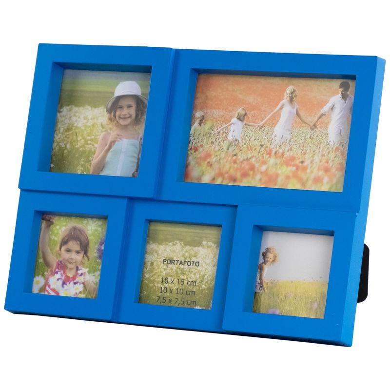 Northlight Blue Multi-Sized Puzzled Photo Picture Frame Collage Wall Decoration, 1 of 7