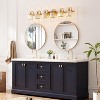 5/6-Light Contemporary Crystal Bathroom Vanity Light in Gold Finish - Vertical Mount Mirror Lighting with Modern Glass Accents - 2 of 4