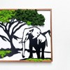 PAGED Eco-Friendly Preserved Moss Metal Wall Art for Living Room, Iron Frame Sculpture Framed Wall Art, Low-Maintenance Wall Decor for Nurseries - 4 of 4