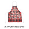 Unique Bargains Christmas Aprons Linen Red Black Beige 21.65"x26.77" 1 Pcs - 3 of 4