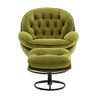 CAVINAS 360° Swivel Accent Chair with Ottoman,Modern Lazy Chair for Living Room,Upholstered Armchair with Metal Base,Living Room Furniture - 3 of 4