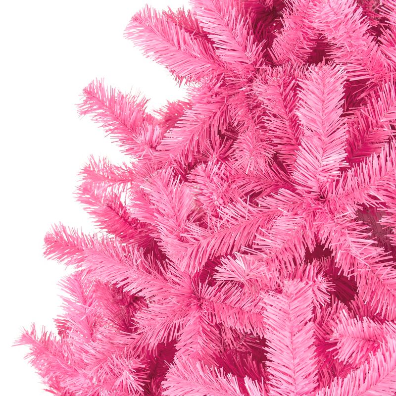Best Choice Products Artificial Pink Christmas Full Tree Festive Holiday Decoration w/ Stand, 5 of 12