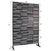 DSVIMOY Outdoor & Indoor Privacy Screen, Freestanding Decorative Privacy Screen for Deck Balcony Patio, Black, 48"*76"*16" - 3 of 4
