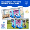 Tangkula Inflatable Bounce House 3-in-1 Elephant Theme Castle w/ Jumping Area Slide & Basketball Rim Indoor Outdoor Kids Bouncer (without Blower) - 3 of 4