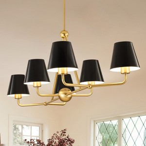 Rennnsan Kreslin 45"W 6-Light Linear Modern Dimmable Kitchen Island Pendant in Gold - 1 of 4