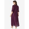 Roaman's Women's Plus Size Blouson-Sleeve Lace Maxi Dress - 3 of 4