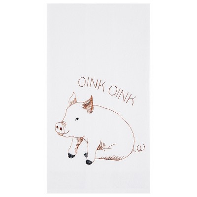 C&F Home Oink Oink Flour Sack Cotton Kitchen Towel