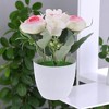 Unique Bargains Artificial Plants Hydrangea Tea Bud Plastic 3.74"x3.74"x7.87" 1 Pcs - 2 of 4