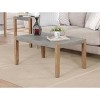 36" Davenport Faux Concrete and Wood Coffee Table Light Amber - Alaterre Furniture: Modern Rectangle Shape, 4 Point Base - 2 of 4