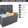 Outdoor Garden Plastic Deck Box 120gal Storage Capacity Waterproof Lockable Container Photo Color - 3 of 4