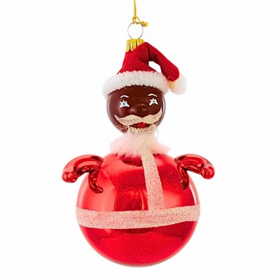 Italian Ornaments 4.25 In Jolly Wobbler Santa Claus Tree Ornaments