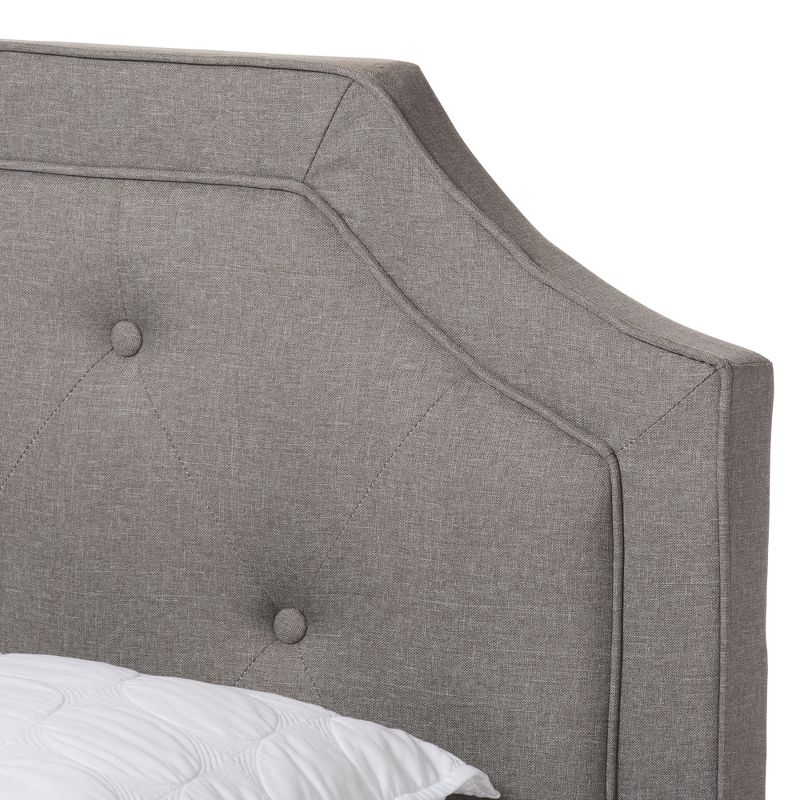 Full Willis Modern and Contemporary Fabric Upholstered Bed Light Gray - Baxton Studio, 5 of 10
