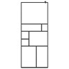 VidaXL Walk-in Shower Wall with Clear ESG Glass 31.5 in.x76.8 in. Black - 3 of 4