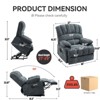 NicBex Chenille Power Lift Recliner Chair for Elderly,Massage Chairs with Vibration Massage and Lumbar Heating,Reclining Chairs for Living Room - 3 of 4