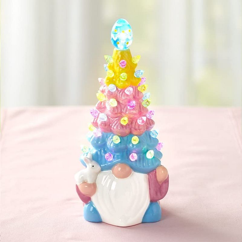 The Lakeside Collection Ceramic Easter Tree - Gnome Figurine Decoration, 4 of 8