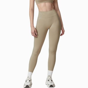 Anna-Kaci Active Women's Seamless High Waist Compression Leggings with Sculpting Back Detail and Stretch Knit Fabric - 1 of 4