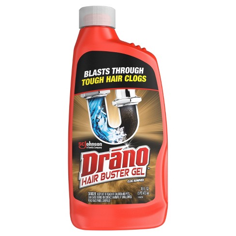 Drano Gel Drain Clog Remover and Cleaner 16oz and Snake Plus Tool 23  inches, Unclogs tough blockages, Commercial Line