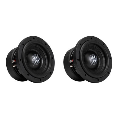 Hifonics 2 Pack ELITE 6.5 Inch Car Mount Subwoofer with Dual 4 Ohm Voice Coil Speaker 600 Watt Peak Power Mobile Amplifier System, Black