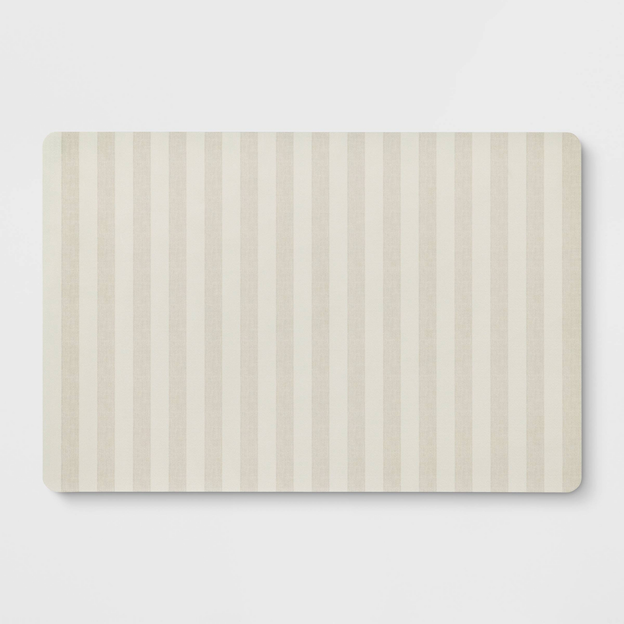 1'8"x2'6" Low Profile Kitchen Mat Oatmeal Striped - Room Essentials™