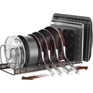 Organizer under Cabinet 12 Adjustable Dividers Storage for Cookie Sheets, Cutting Boards & Lid Cookware - 1 of 4