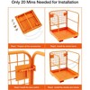 Forklift Safety Cage, Forklift Man Basket - 36''x36'' Heavy Duty 1200Lbs Capacity Work Platform for Aerial Jobs - 4 of 4