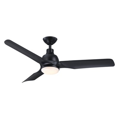 Parrot Uncle 52" Black Indoor Integrated LED Ceiling Fan, Modern