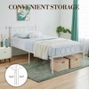 Metal Bed Frame w/Headboard, Quiet Heavy Duty Platform, Underbed Storage, No Box Spring - 4 of 4